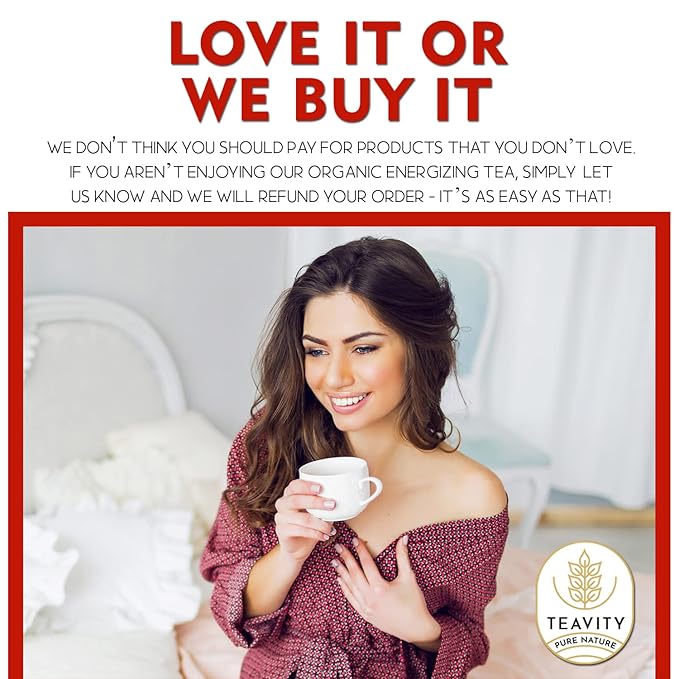 Organic Ashwagandha Tea Pods for Keurig with Ginger, Licorice, Organic Hibiscus Sabdariffa, Rosehip, & Lime - Decaf Herbal Tea - Energizing Tea by Teavity (24 Tea Pods)