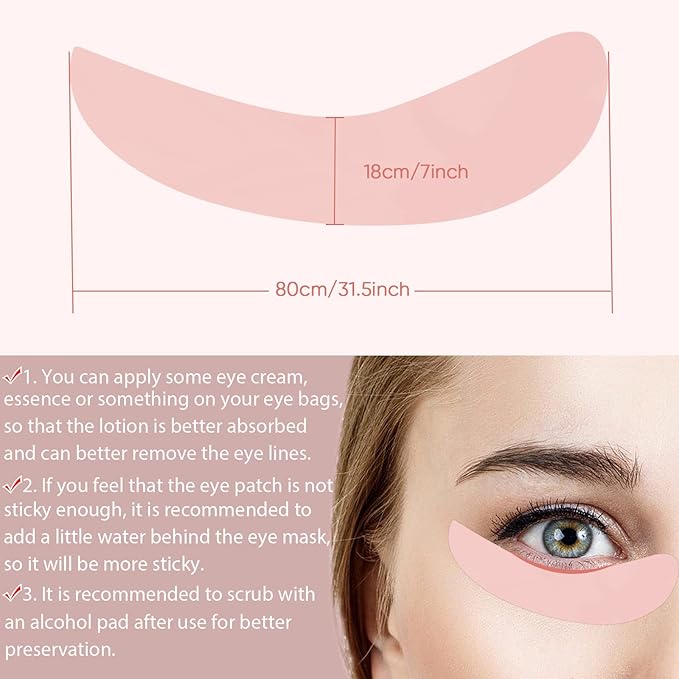Libeauty Reusable Lash Extension eye pads 3 pairs Eyelash Lift/T-int Under Eye Gel Silicone Pads Patches Kit Soft and Skin-Friendly