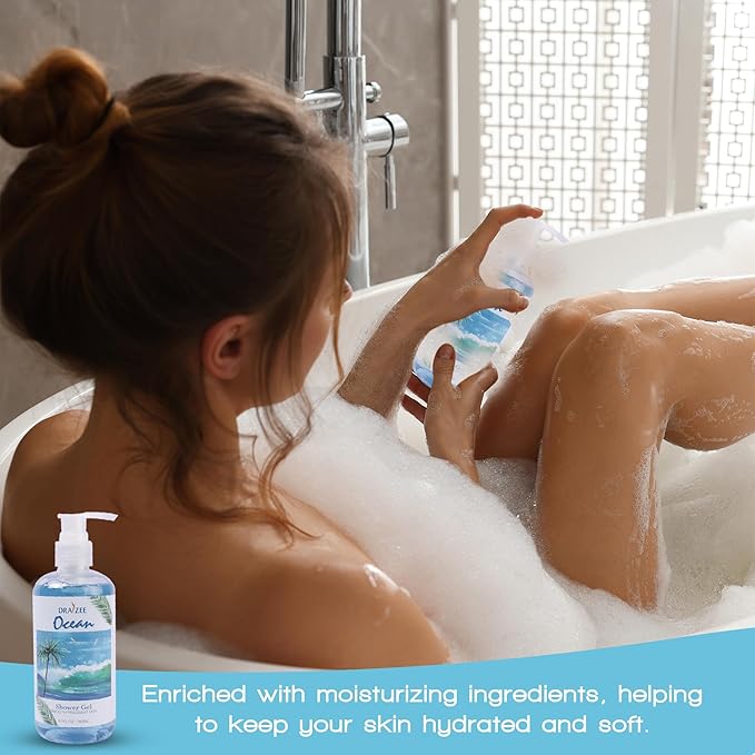 Draizee Mothers Day Gifts for Mom - Spa Gift Baskets for Women - 8 Pcs Luxury Ocean Scented Heel Shoe Design Bath and Body Spa Set-Self Care Package for Women, Presents for Mom, Body Care Set for Her