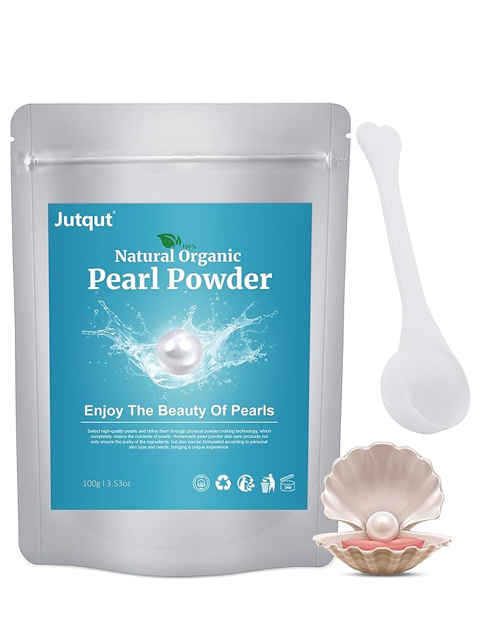 Freshwater Pearl Powder Organic, 100g100% Natural Pearl Powder,DIY Skincare —DIY Antioxidant, Deep Cleansing, Pore-Shrinking, Anti-Aging Mask