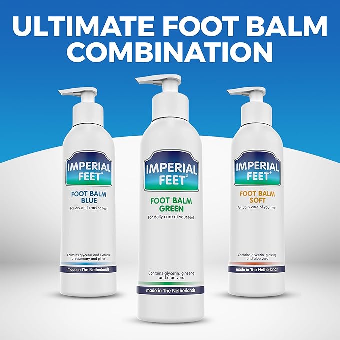 Imperial Feet Foot Balm Green - 150ml Non-Sticky Cream for Dry Feet & Cracked Skin - Aloe Vera Moisturizer for Diabetics - Soothing Hydration & Dryness Skin Repair for Hands, Feet, Legs & Overall Care