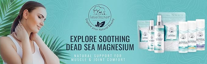 Natural Elephant Dead Sea Magnesium Oil Spray for Topical Use | 100% Pure | 2 Liter Bulk Refill (4.2 lbs) | Promotes Relaxation and Well-Being