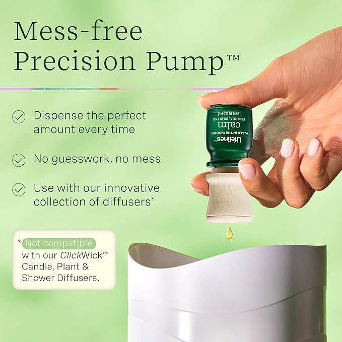 Lifelines Essential Oil Blends, 4-Pack - Blended Essential Oils with Precision Pump for Aromatherapy Diffusers - Long-Lasting Scented Fragrance - Walk in The Woods (Joy, Calm, Focus & Energy)