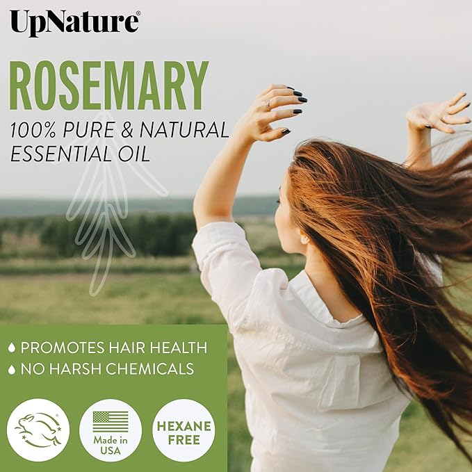 UpNature Rosemary Oil - 100% Pure Rosemary Essential Oil for Hair Growth, 2oz