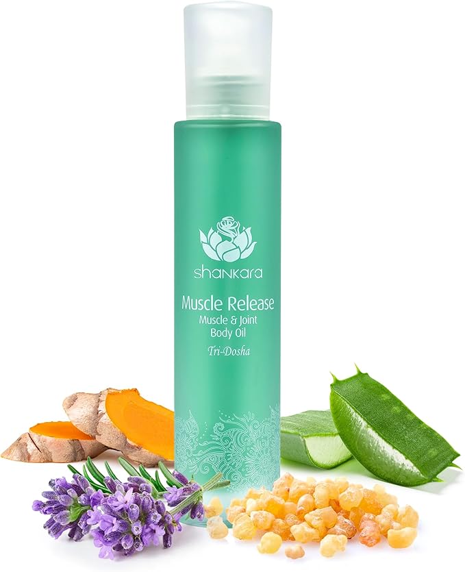 Shankara Body Warming Massage Oil - Muscle Release Oil - with Arnica, Boswellia, Lavender, Turmeric, Aloe Vera & Sweet Birch (100 ml)