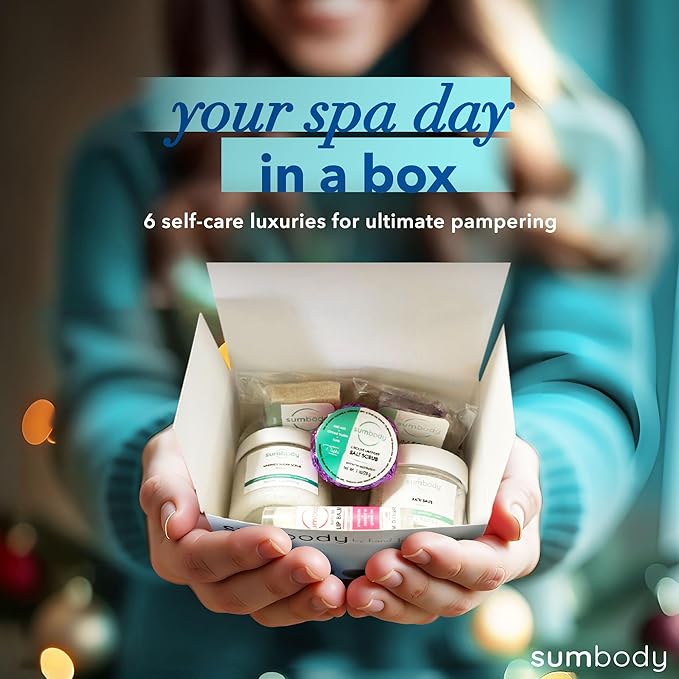 Self Care Gifts for Women & Men - (6pcs) Aromatherapy Body Care Set and Skin Care Box, Hydrating At Home Spa Gift Baskets, Ideal for Relaxation, Pampering, & Daily Rejuvenation, Made in USA