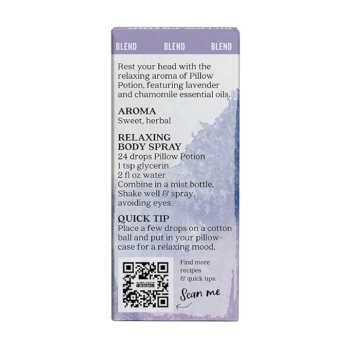 Aura Cacia Essential Oil Calming Pillow Potion, 0.5 Fluid Ounce