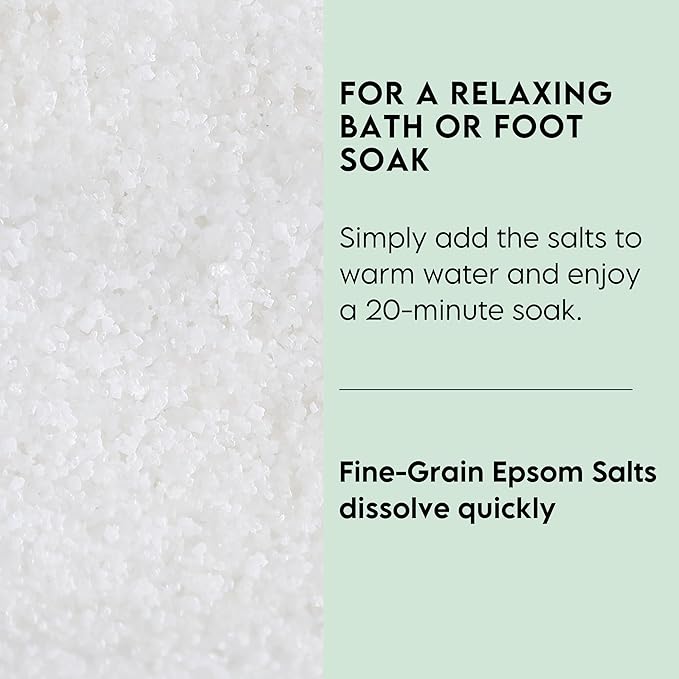 Epsoothe 2.2 Lbs Epsom Salt Bath & Foot Soak and Scrub | Pure & Natural Magnesium Sulfate USP | Relieves Sore Muscles & Joints, Promotes Healing
