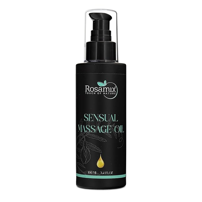 Sensual Massage Oil Cold Pressed - 100% Pure and Natural Moisturizing Face, Body, Skin Care, 100ml