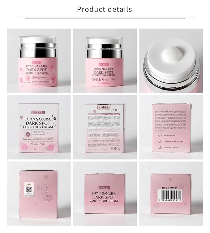 Day & Night Face Cream - JAPAN SAKURA Women Skincare Cream Moisturizer, Long-Lasting Hydration Glowing Skin (50ml)