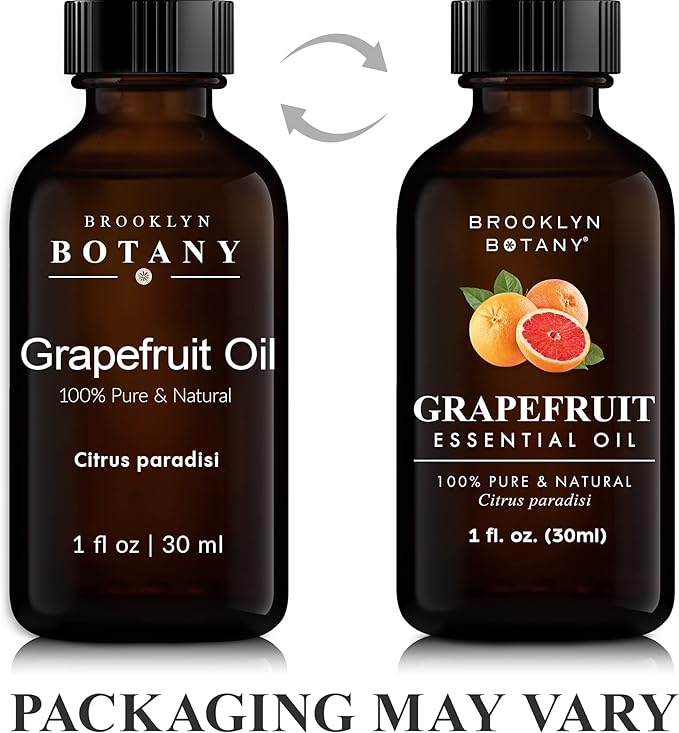 Brooklyn Botany Grapefruit Essential Oil – 100% Pure and Natural – Premium Grade Oil with Dropper - for Aromatherapy and Diffuser - 1 Fl Oz