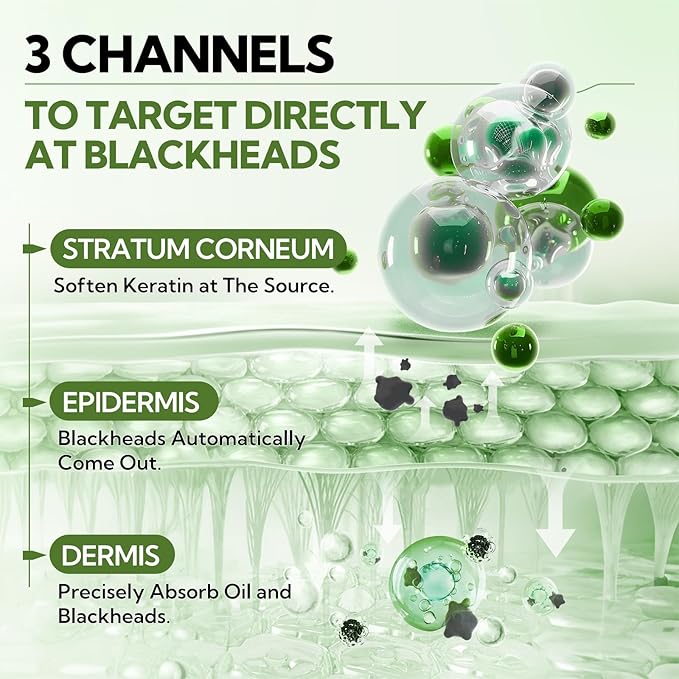 LANBENA 3.0 Bamboo Charcoal Nose Pore Strips, UPGRADED Blackhead Remover Mask for Stubborn Blackheads, Dirts, Whiteheads, Oil and More, Face Pore Purifying Cleansing, Aloe Vera, Volcanic Ash