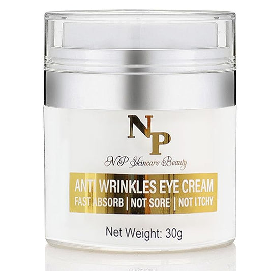 Anti-Wrinkles Eye Cream - Fast Absorbing, Natural Ingredients for Dark Circles, Puffy Eyes, and Wrinkle Reduction, 30 grams
