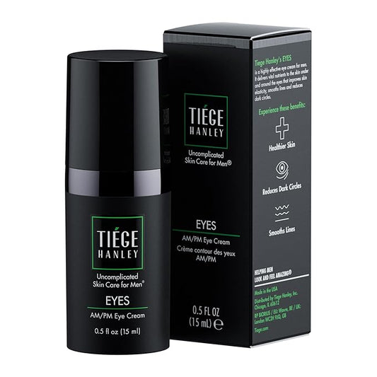 Tiege Hanley Eye Cream for Men | Reduces Dark Circles, Bags under Eyes, Puffiness & Crow’s Feet – Anti-Aging Under Eye Treatment, 0.5 oz