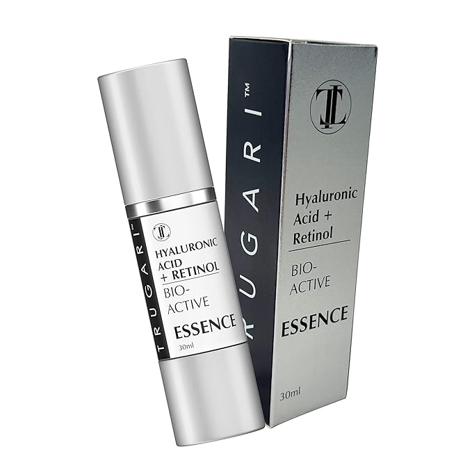 Hyaluronic Acid + Retinol Serum Bio-Active Essence, Powerful Face Moisturizer with Vitamins A, C, E and D-Panthenol, Day and Night Facial Serum, Reduces Fine Lines and Dryness, 30 ml