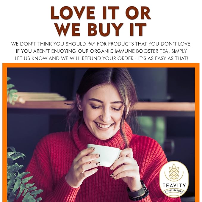 Organic Ginger with Echinacea, Turmeric, and Licorice for Keurig Decaf Tea by Teavity (24 Tea Pods)