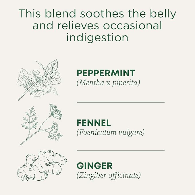 Traditional Medicinals Tea, Organic Belly Comfort Peppermint, Promotes Healthy Digestion, 16 Tea Bags