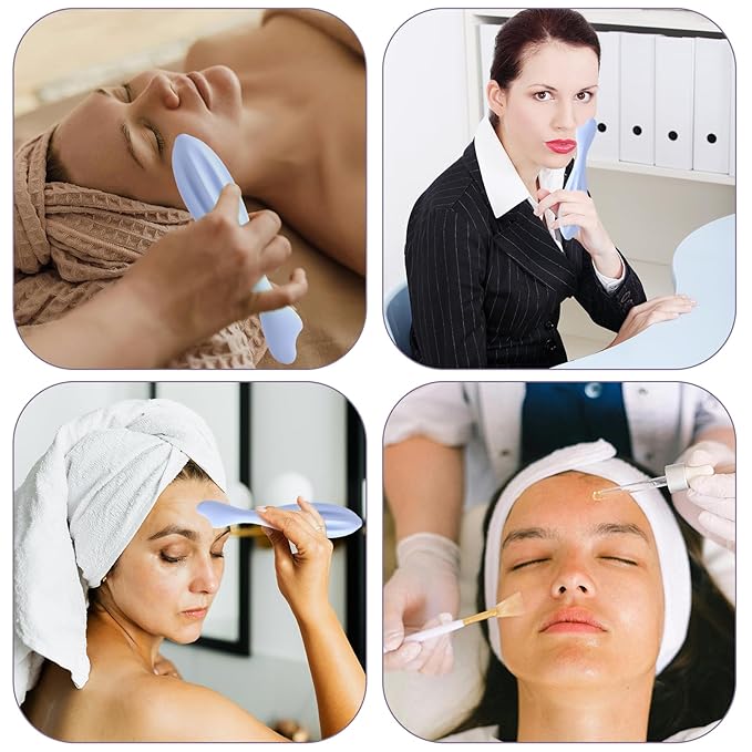 Facial Massage Roller, 6.99x1.1x0.43in Face Roller Skin Care Silicone Face Massage Tool Face Massage Stick Body Relax for Women Face Massager(Blue)