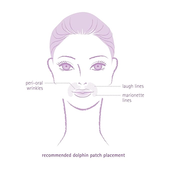 Toute Nuit Wrinkle Patches – Dolphin – Face Tape for Around the Mouth – Hypoallergenic Anti Wrinkle Patches – 20 Count, Made in USA