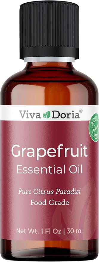 Viva Doria Grapefruit Essential Oil, 100% Pure, Natural Grapefruit Essential Oil, Undiluted, for Aromatherapy | Food Grade, 30 mL (1 Fluid Ounce)