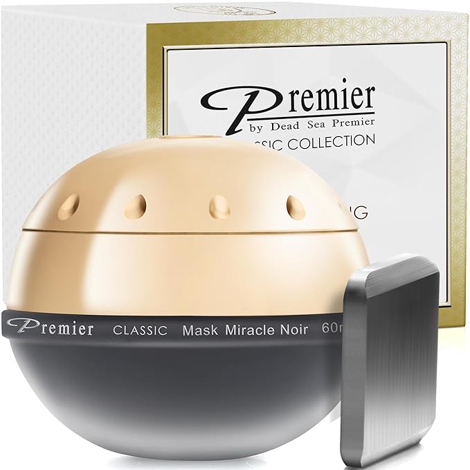 Premier Dead Sea Classic original Miracle Noir Mask, Age defying, detoxifying, hydrating, nourishing, exfoliating, anti oxidant All in one best mask 2.4 Fl oz.