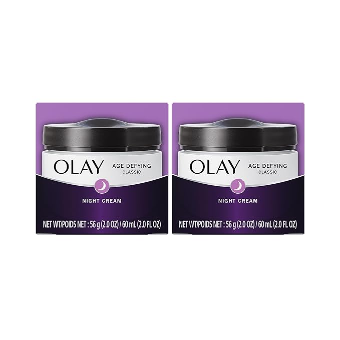 Olay Night Cream with Pro Retinol and Vitamins C & E Age Defying, Pack of 2