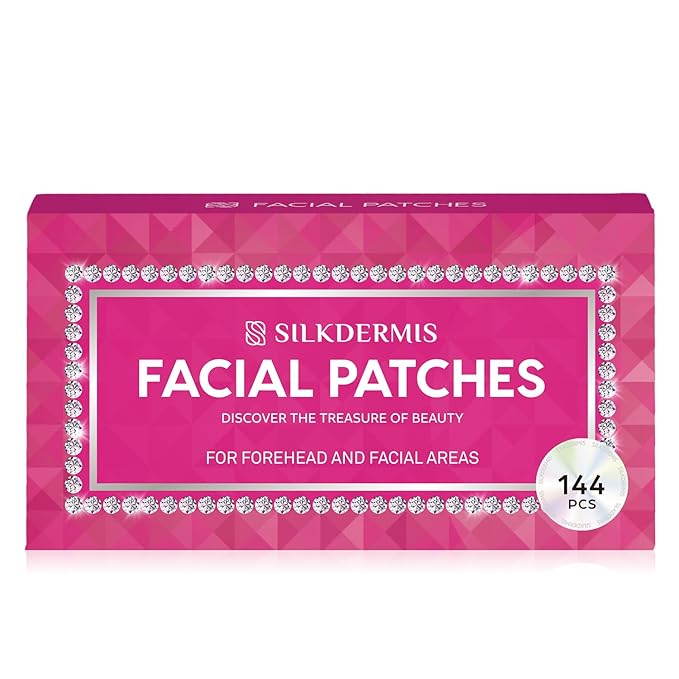 Anti Forehead Wrinkle Patches: Anti Wrinkle Facial Patches overnight- Forehead Wrinkles Treatment 144 pcs (Red(144 pcs))