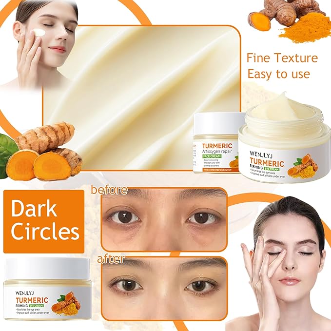 Turmeric Soap Skincare Set with Honey Face Sheets Mask,Hydrating Travel Size Turmeric Face Wash,Moisturizing Face Toner & Face Serum & Face Cream,Eye Cream Skin Care Gift Set for Women（9PCS)