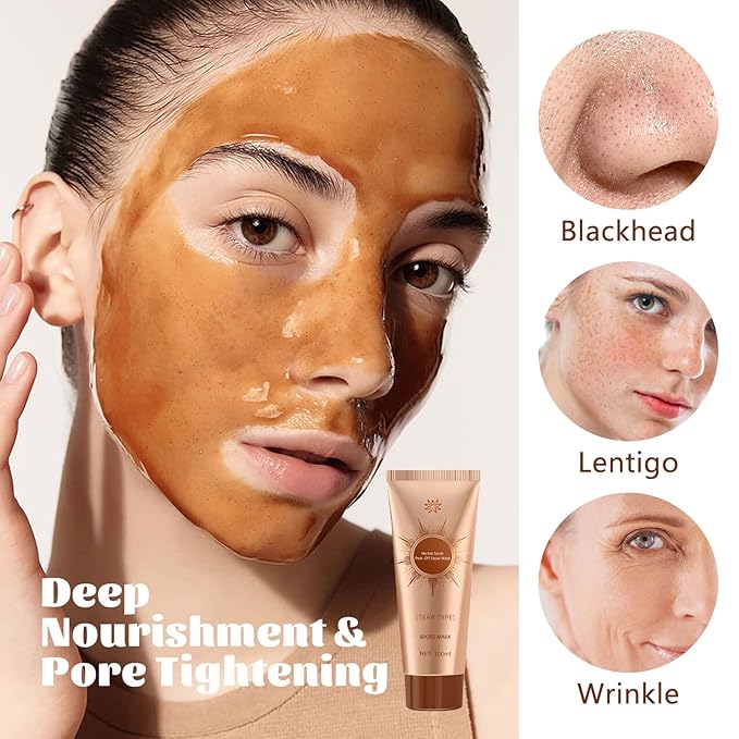 Spot-Removing Face Mask, Honey Peel Off Face Mask, Parowu Herbal Spots Peel-Off Facial Mask, Natural Herbal Ingredients for All Skin Types （1PCS）