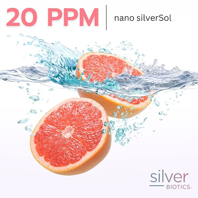 Silver Biotics Nano Silver Healing Lotion Cream Grapefruit Scent Infused 20 PPM SilverSol and Hyaluronic Acid | All Natural Ingredients to Heal, Smooth Your Skin Blemishes and Scars (3.4 oz.)