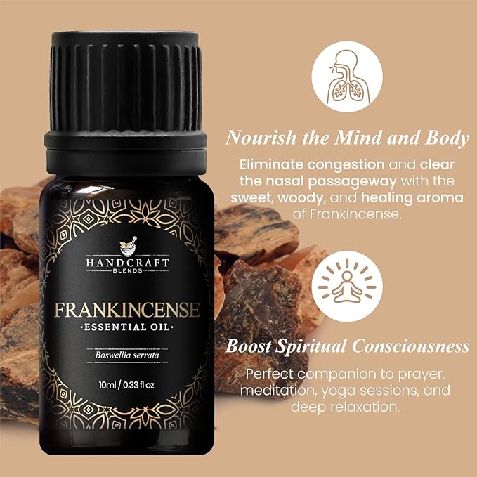 Handcraft Blends Frankincense Essential Oil - 0.33 Fl Oz - 100% Pure and Natural - Premium Grade Essential Oil for Diffuser and Aromatherapy