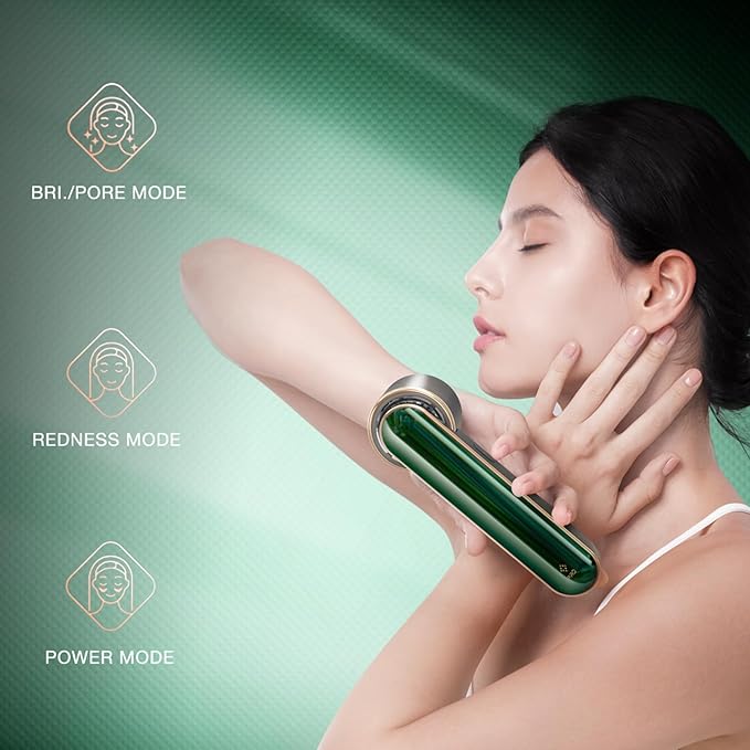 JOVS Blacken PRO Skincare Device, LED Light Therapy Beauty Device for Face, Ice-Cooling Contact, 3 Modes and Portable Skin Care Tools for Home Use