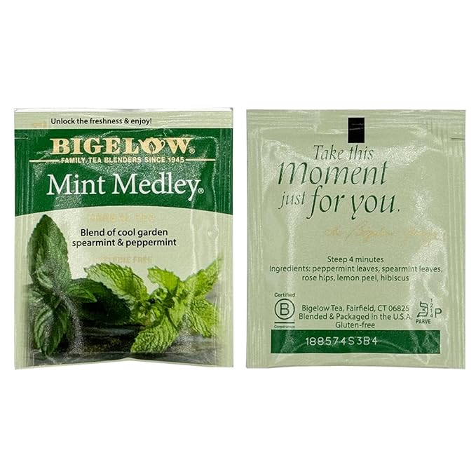 Bigelow Caffeine Free 6 Flavor Herbal Tea Variety Pack - Decaf Tea with Mint Medley, Cinnamon Apple, I Love Lemon, Orange & Spice, Cozy Chamomile, Cranberry Apple (30 Total Herbal Tea Bags) - Herbal Tea Sampler by Dr. Variety