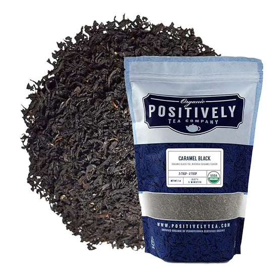 Organic Positively Tea Company, Caramel Black Tea, Loose Leaf, 16 Ounce