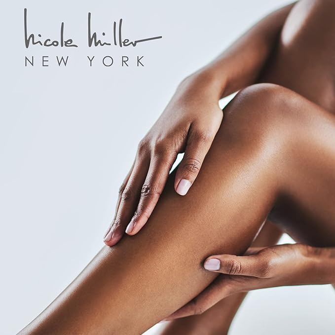 Nicole Miller Bath and Body Present Set Piece Foot Spa Set with Fuzzy Slippers, a Sponge, Foot Lotion, and Foot Scrub, Rosehip with Sparkle Star Slippers