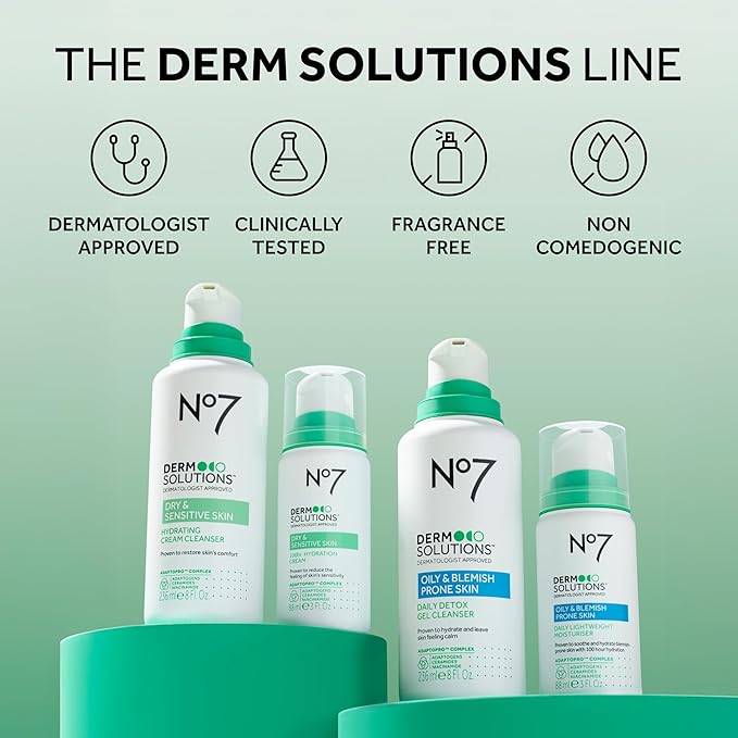 No7 Derm Solutions Skin Barrier Repair Night Cream & Redness Corrector for Face - CICA Restoring Overnight Treatment - Hydrates, Calms & Soothes - For Sensitive, Redness-Prone Skin (1.7 Fl Oz)