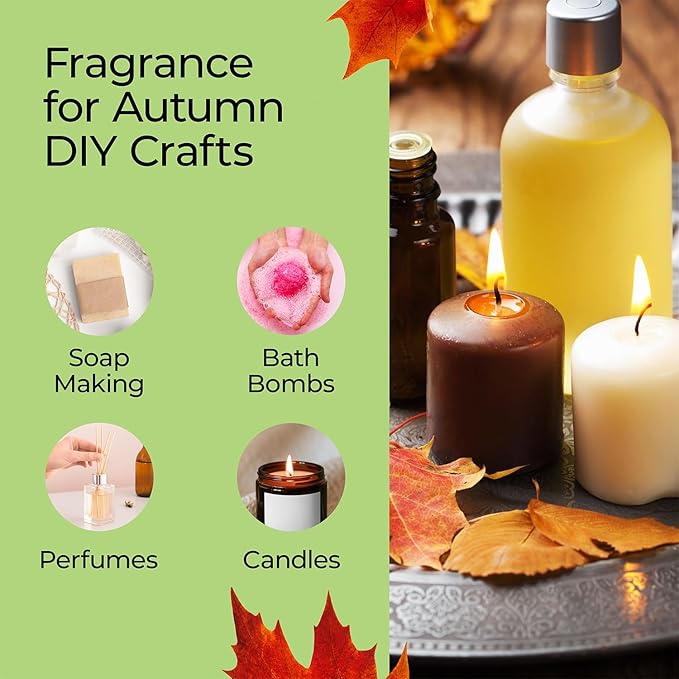 Good Essential Professional Fall Spice Fragrance Oil 30ml for Diffuser, Soaps, Lotions, Perfume (1 fl oz) - Candle Fragrance Oil, Aromatherapy, and More