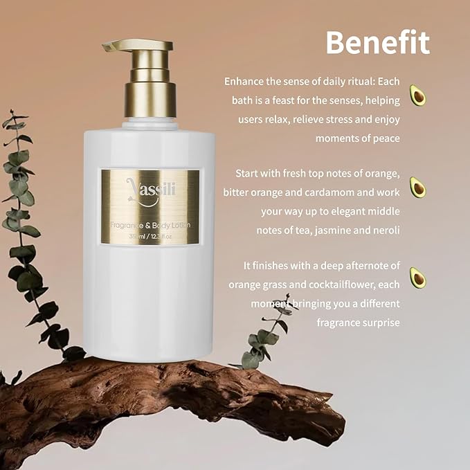 Body Lotion and Skin Tightening Cream for All Skin Types, Long-Lasting Aroma, Soothe and Smooth Bundle, Moisturizing Lotion for Dry Skin Relief (12.3 fl oz)-Mystic Mist