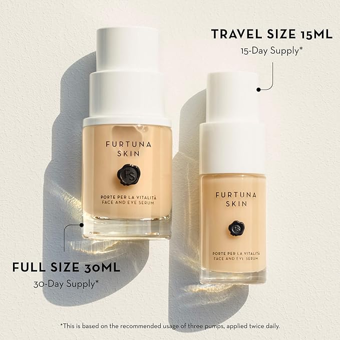 Face & Eye Serum - Dual-Use Formula to Lift, Reduce Puffiness and Even Tone, Wild-Foraged Botanicals, Vegan, Dermatologist Tested, EWG Verified, 15ml