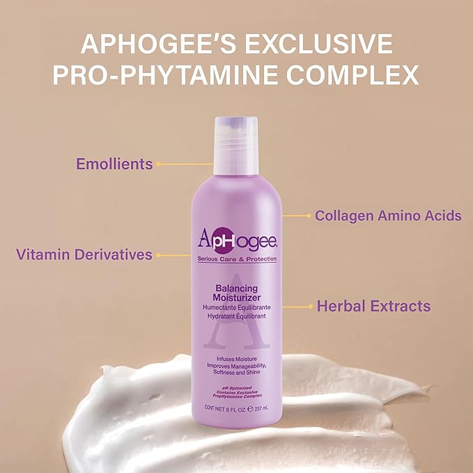 Aphogee Serious Hair Care Double Bundle (Twostep Protein Treatment 4 Fl Oz and Balancing Moisturizer 8 Fl Oz