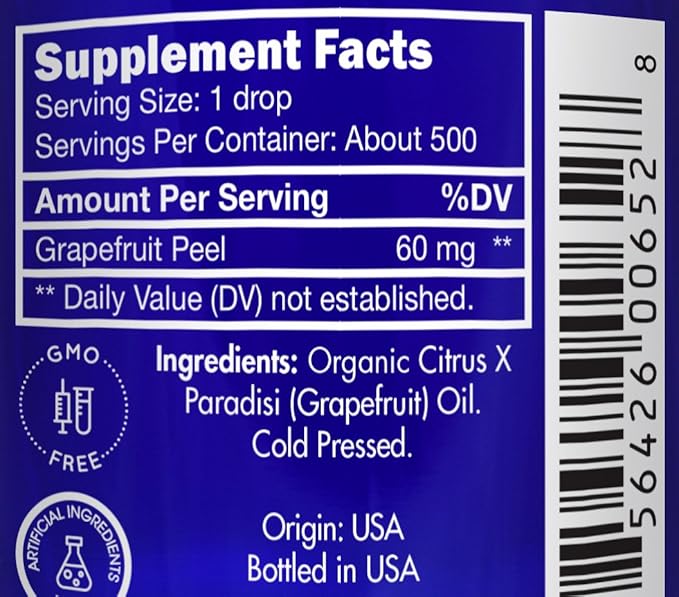 Organic, Grapefruit Essential Oil, Food Grade – 100% Pure, Grapefruit Oil, by Zongle Therapeutics, 1 OZ