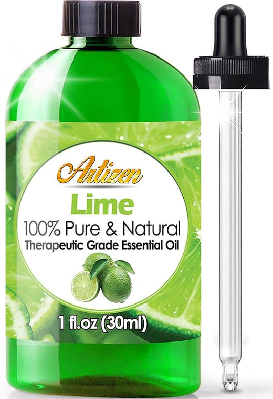 Artizen Lime Essential Oil (100% Pure & Natural - Undiluted) Therapeutic Grade - Huge 1oz Bottle - Perfect for Aromatherapy, Relaxation, Skin Therapy & More!