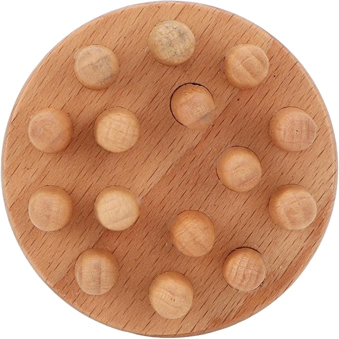 Yosoo Wood Scalp Massager Small Octopus Shape Massage Tool, Manual Scalp Massagers Scalp Massage Tool, Mushroom Fingers Head Scratcher Wood Massager for Reduce Stress 2.44 x 2.36in