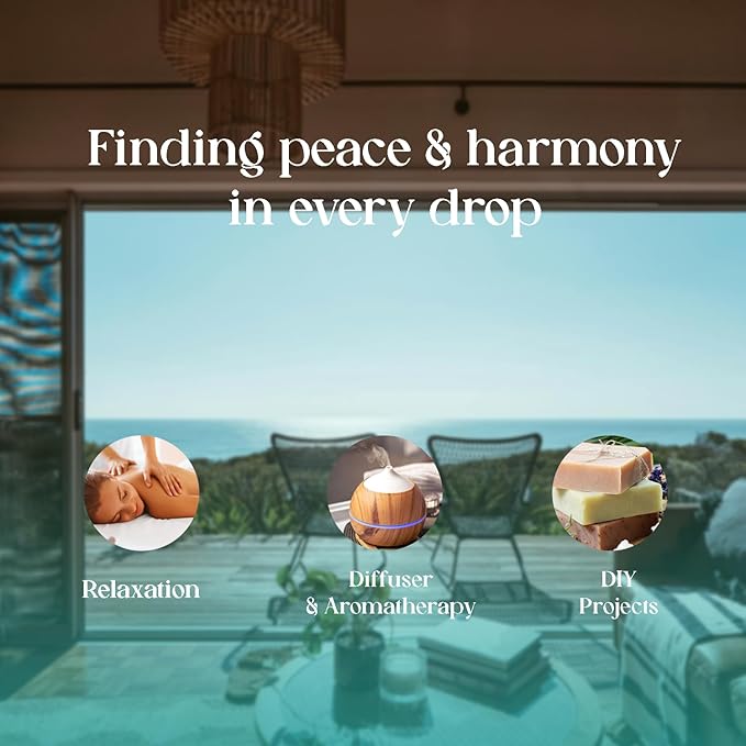 White Naturals Relax & Calm Essential Oil Blend – Soothing Aromatherapy Blend for Tranquility, 100% Pure & Natural, Perfect for Diffuser & Self-Care, 1oz