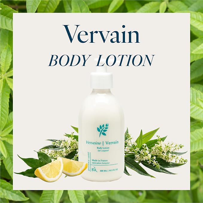 Provence Sante Body Lotion - Ultra Hydrating Moisturizer - Anti-Aging Cream for Dry Skin - Nourishing Vervain Scent - Made in France - 10.2 Oz