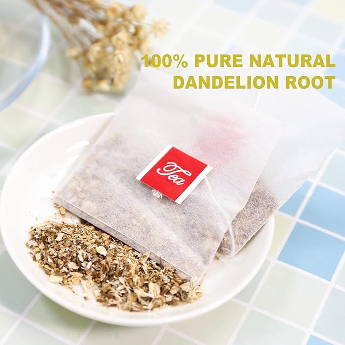 TEARELAE - Dandelion Root Tea - 2.5g x 50 Count Premium Raw Dandelion Root Tea Bags - Caffeine Free - Mellow & Slightly Bitter Flavor - Help Boost Immunity & Cleanse