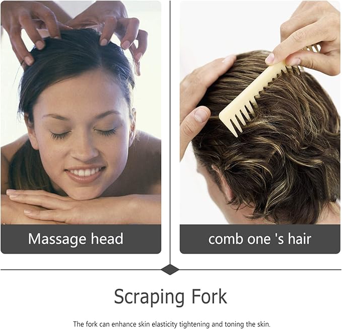 Healifty Resin Massage Comb 2Pcs - Guasha Scalp Comb, Handheld Gua Sha Scraping Massage Tool for Head Caring, Relax (Pink)