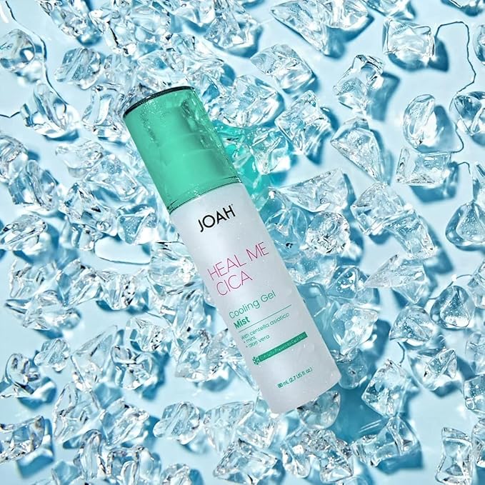 JOAH Heal Me CICA Cooling Gel Mist, Infused with Centella Asiatica, Mint, & Aloe Vera, Reduces Redness, Cools Skin, & Provides Deep Hydration, Cruelty Free - Red