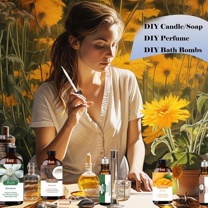 Tea Tree Essential Oil - Tea Tree Oil 4 Fl Oz & Roll On 10ML Essential Oil Set for Aroma Diffuser Humidifier Home Fragrance Bath SPA Cleaning Yoga Soap Perfume Gift for Women