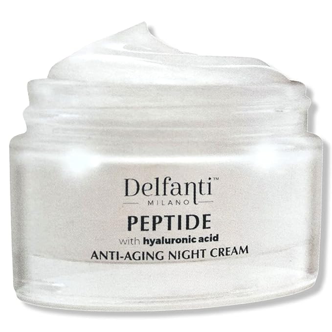 Delfanti-Milano • PEPTIDE with Hyaluronic Acid • ANTI-AGING NIGHT CREAM • Made in Italy